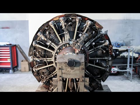 Big Old SHVETSOV ASH 62 AIRCRAFT ENGINES Cold Straing Up and Sound 2