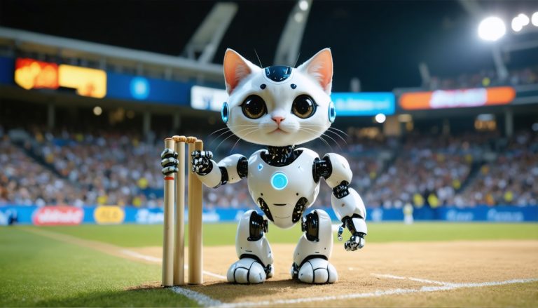 Katten stjæler showet: Den bedårende kat imponerede cricketfans midt i robotrevolutionen